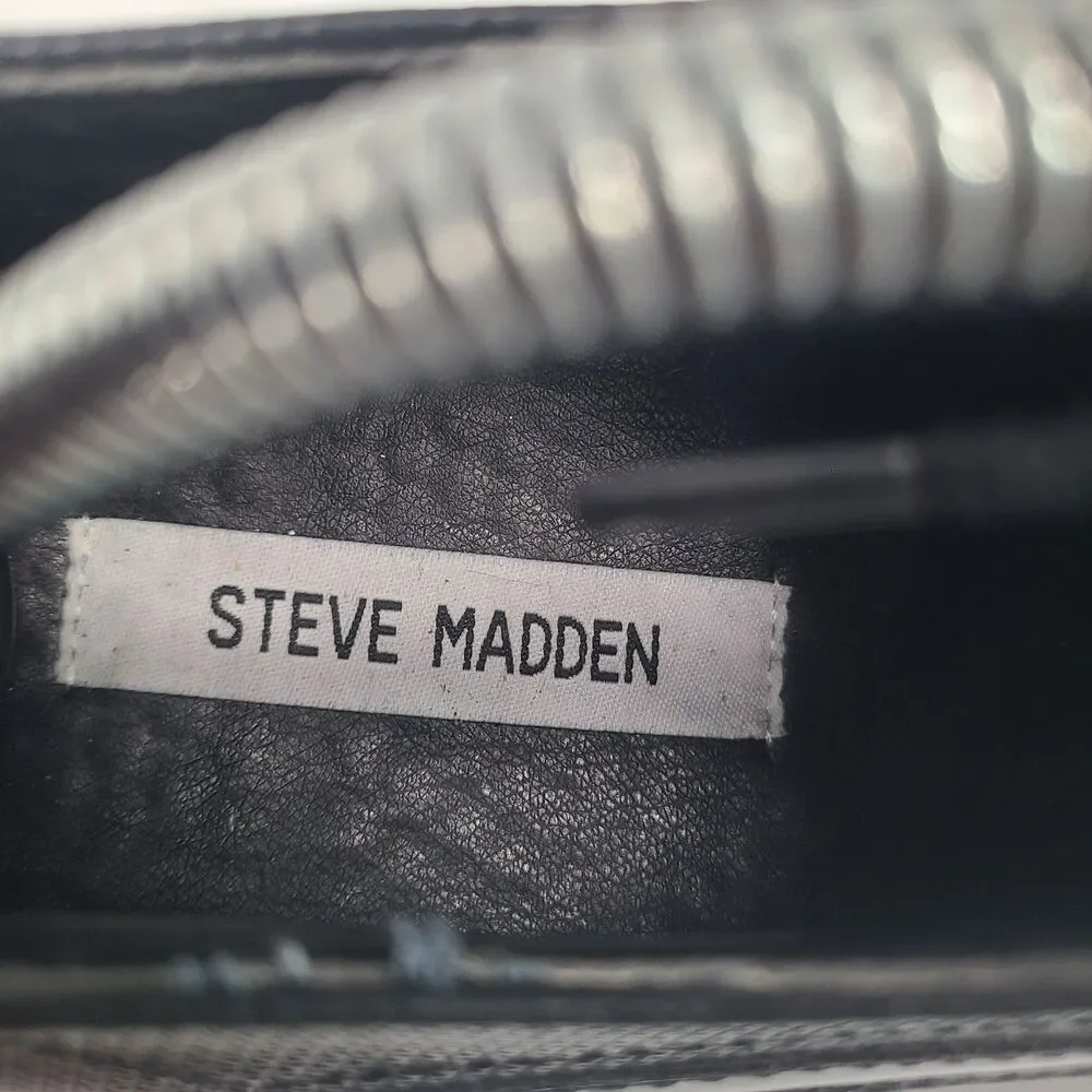 Steve Madden Men's P-Mantas Black Leather US Size 11